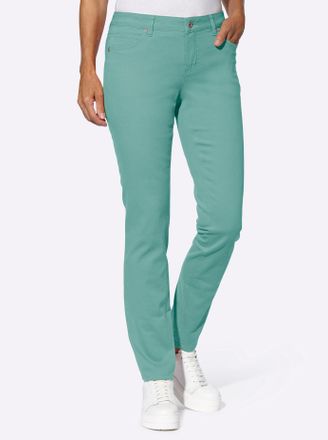 Casual Looks Bequeme Jeans CASUAL LOOKS, Damen, Gr. 52, Normalgr&ouml;ssen, gr&uuml;n (salbei), 96% Baumwolle, 4% Elasthan, unifarben, lang, Jeans Bequeme Jeans