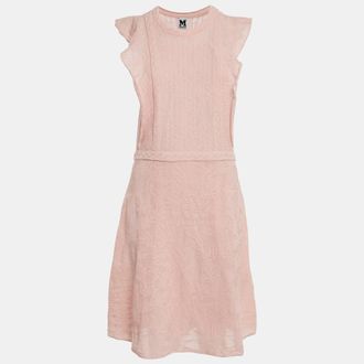 M Missoni Pink Patterned Knit Midi Dress