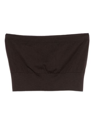 Wolford Brown Solid Strapless Top