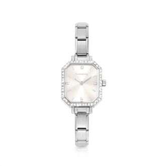 Nomination Womens Rectangle Paris Watch In Silver/ White