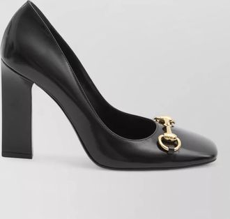 Gucci signora pumps soft leather gold morsetto