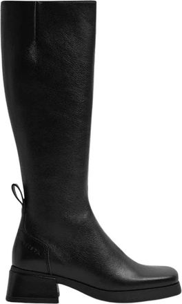 Miista Brunildha Hoge Laars - Dames - Hoge Laarzen - Zwart - 39 EU - Leer - Schoenen