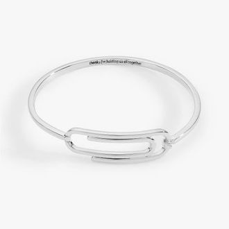 Alex and Ani Thanks For Holding Us All Together Paperclip Tension Bangle in Silver at Nordstrom
