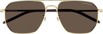 Montblanc Sunglasses Mb0367 Sa 003 Gold Brown/Brown Men