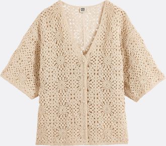 La Redoute Collections Gehaakt vest met korte mouwen