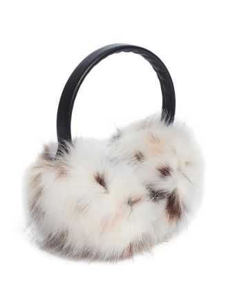 Apparis Esme animal-print ear muffs - women - Recycled Polyester - One Size - White