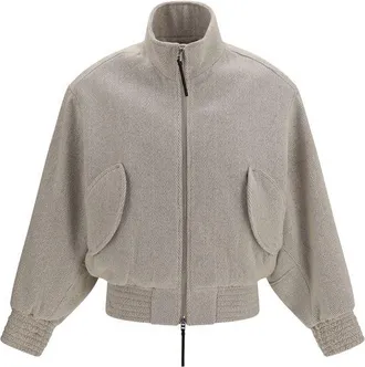 Jacquemus Beige Wool Oves Aries Mens Bomber