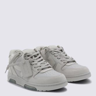 Off-white Perforated Suede & Leather Sneaker - Beige