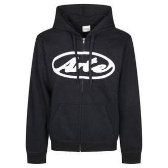 Arte Zip-throughs, male, Black, Size: XL Circle Logo Zip Hoodie