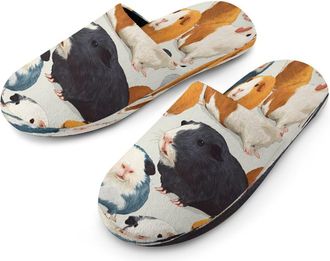 Generic Guinea Pigs Mens Cozy Memory Foam Slippers Warm Cotton House Shoes Comfy Slipper for Indoor Outdoor