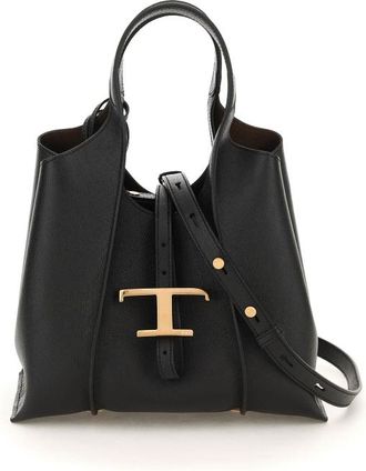 Tod's T Timeless Mini Leather Shopping Bag