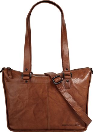 Spikes & Sparrow Shopper SPIKES & SPARROW, Damen, Gr. B/H/T: 35cm x 24cm x 10cm onesize, braun (cognac), Leder, vintage, Taschen Shopper, echt Leder