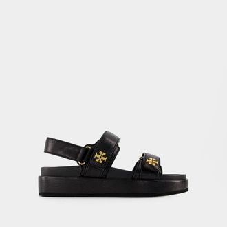 Tory Burch Tory Burch Womens Kira Sport Sandals - - Leather - Black Goatskin - Size UK 5.5