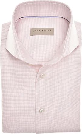 John Miller Tailored Fit Non-iron Overhemd - Heren - Zakelijke Overhemden - Roze - 5XL - Katoen - Overhemden