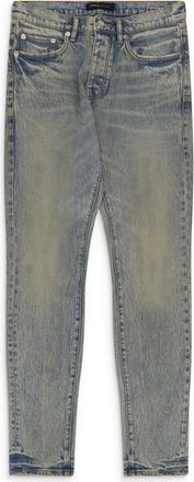 Purple Light Indigo Sunshine Coated Skinny Jeans