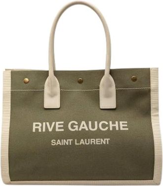Saint Laurent Pre-owned Tote Bags, female, Green, Size: ONE SIZE Pre-owned The Rive Gauche Tote