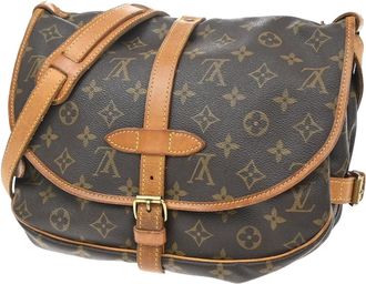 Louis Vuitton Saumur Monogram Canvas Brown Canvas Handbag (Pre-Owned)