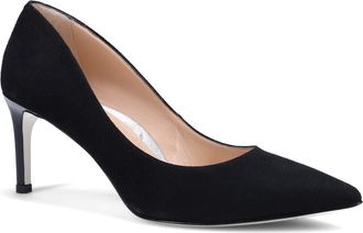Ron White Cindy Pointed Toe Pump in Onyx Suede at Nordstrom, Size 9.5Us