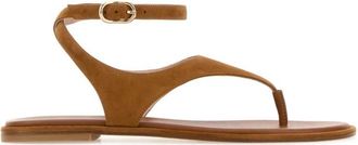 Stuart Weitzman Camel Solid Sandals