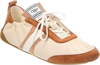 Chlo&eacute; Kick Leather & Suede Sneaker