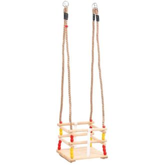 vidaXL Vidaxl - Columpio Para Beb&eacute; Con Cintur&oacute;n De Seguridad Madera De Pino