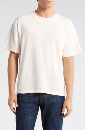 Lucky Brand Textured Boxy Knit T-Shirt in Egret at Nordstrom Rack, Size Xx-Large