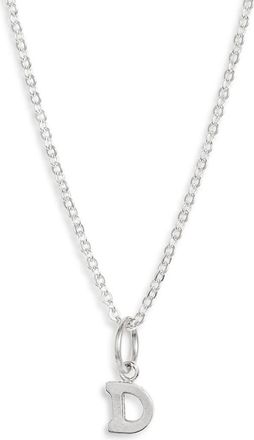 Nashelle Initial Pendant Necklace in Sterling Silver - D at Nordstrom, Size 18
