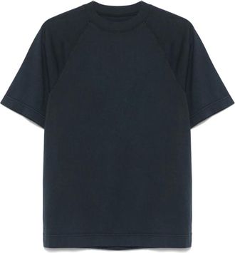 Circolo 1901 Tops, Heren, Blauw, S, Blauw Raglan Crew Neck T-shirt