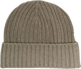 Dell'Oglio cashmere ribbed knit beanie - men - Cashmere - One Size - Green