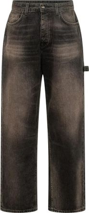 Barrow High-Rise Wide Straight Jeans - Heren - Loose Fit Jeans - Zwart - W30 - Jeans