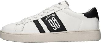Dirk Bikkembergs Schoenen, Heren, Wit, 43 EU, Leer, 27103/Cp A Leren Trainer