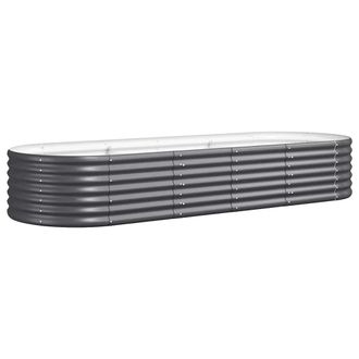 vidaXL Vidaxl - Jardinera Arriate Acero Galvanizado Antracita 224x80x36 Cm