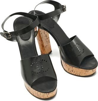 Chanel Sandali Jelly con plateau - Nero