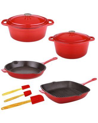 Berghoff Berghoff Neo 9Pc Cast Iron Red Cookware Set
