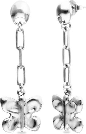 UNOde50 Long Butterfly Earrings in Silver-Tone at Nordstrom