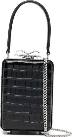 Self Portrait Mini-tas met strikdetail en handgreep - Zwart