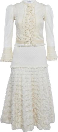 Alexander McQueen Completo due pezzi con ruches - Toni neutri