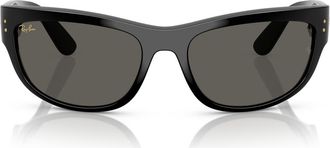 Ray-Ban x A$AP Rocky Blacked Out Mega Balorama 63mm Rectangle Sunglasses in Black/Dark Grey at Nordstrom