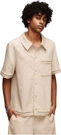 UGG Devyn Short Sleeve Shirt Mens Clothing Cream : 2XL, Cotton/Polyester