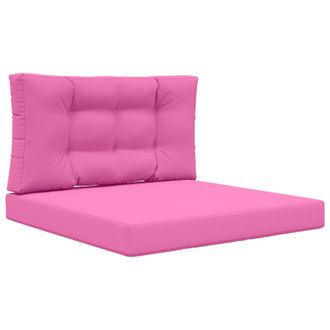 vidaXL Coj&iacute;n Para Sof&aacute; De Exterior 2 Pcs Rosa Poli&eacute;ster Vidaxl