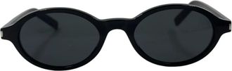 Saint Laurent Accessoires, Dames, Zwart, ONE Size, Ovale Ronde Zonnebril