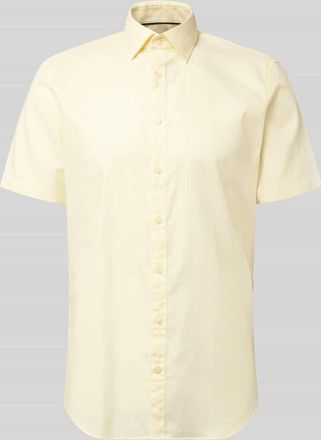 Jake*s Slim Fit Business-Hemd aus Baumwolle mit Kentkragen in GELB, Gr&ouml;&szlig;e 37/38