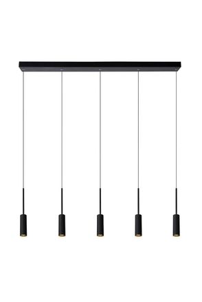 Lucide TUBULE Non Dimmable Stylish Indoor Modern LED Bar Pendant Light in Black