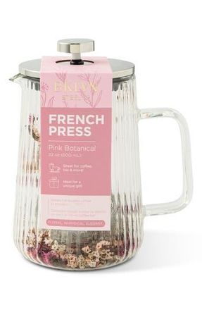 Core Home Pink Botanical Glass French Press at Nordstrom Rack