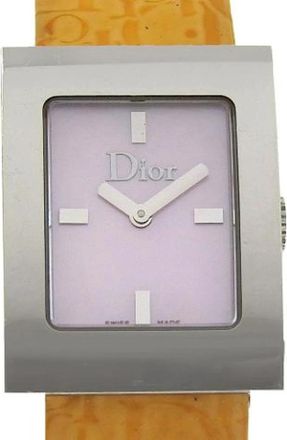Dior Pre-owned roestvrijstalen horloge - Dames - Vintage Horloges - Roze - ONE Size - Vintage