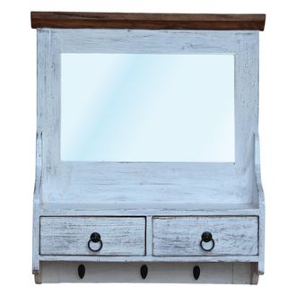 OEM Mobiletto A Specchio In Stile Shabby Chic Realizzato In Legno Di Recupero