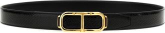 Tom Ford Logo Reversible Belt - Heren - Riemen - Zwart - 110 CM - Leer - Accessoires