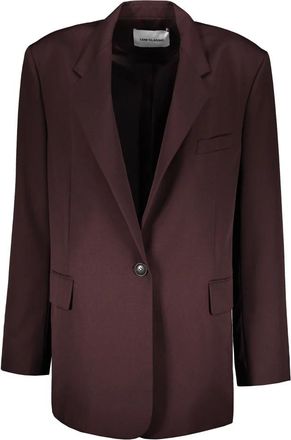 Low Classic Klassieke wollen blazer met reverskraag - Dames - Blazers - Rood - M - Wol - Jassen