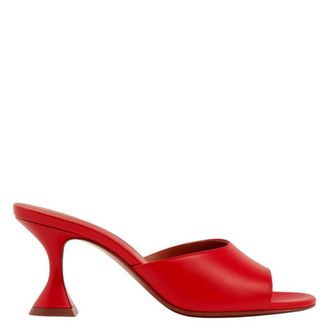 Amina Muaddi Nappa Red Lupita 70 Sandals, Brand Size 39 ( US Size 9 )