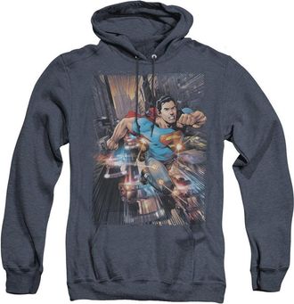 Gildan Superman Action Comics 1 Adult Heather Hoodie / Hooded Sweatshirt